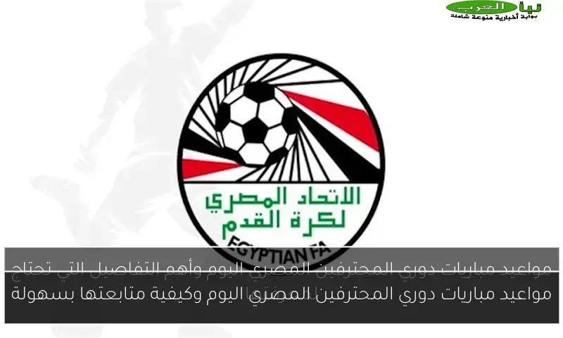 مواعيد مباريات دوري المحترفين المصري اليوم وكيفية متابعتها بسهولة