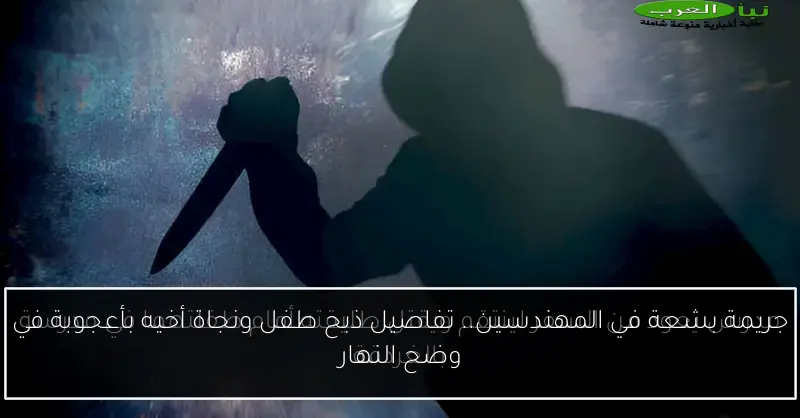 جريمة بشعة في المهندسين.. تفاصيل ذبح طفل ونجاة أخيه بأعجوبة في وضح النهار