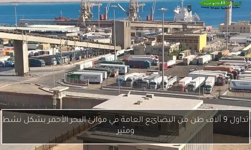 تداول 9 آلاف طن من البضائع العامة في موانئ البحر الأحمر بشكل نشط ومثير