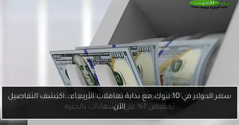 سعر الدولار في 10 بنوك مع بداية تعاملات الأربعاء.. اكتشف التفاصيل الآن