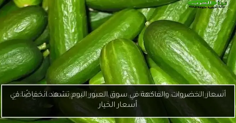 أسعار الخضروات والفاكهة في سوق العبور اليوم تشهد انخفاضًا في أسعار الخيار