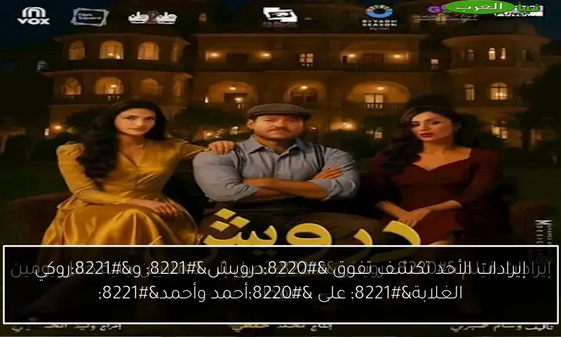 إيرادات الأحد تكشف تفوق “درويش” و”روكي الغلابة” على “أحمد وأحمد”