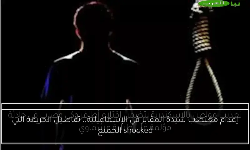 إعدام مغتصب سيدة المقابر في الإسماعيلية.. تفاصيل الجريمة التي shocked الجميع