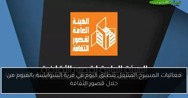 فعاليات المسرح المتنقل تنطلق اليوم في قرية الشواشنة بالفيوم من خلال قصور الثقافة