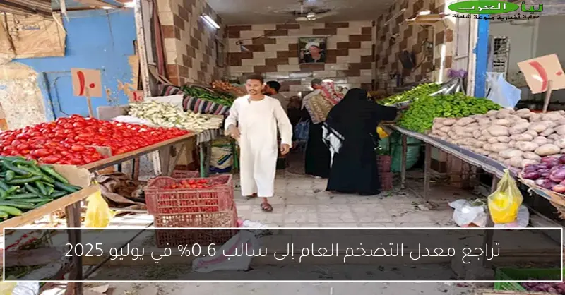 تراجع معدل التضخم العام إلى سالب 0.6% في يوليو 2025