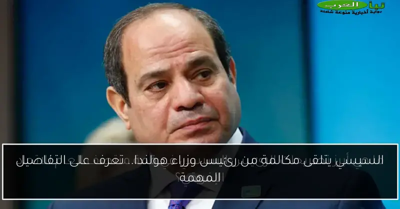 السيسي يتلقى مكالمة من رئيس وزراء هولندا.. تعرف على التفاصيل المهمة