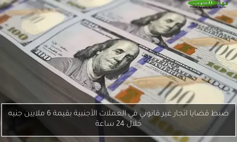 ضبط قضايا اتجار غير قانوني في العملات الأجنبية بقيمة 6 ملايين جنيه خلال 24 ساعة