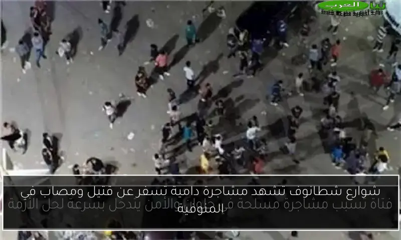 شوارع شطانوف تشهد مشاجرة دامية تسفر عن قتيل ومصاب في المنوفية
