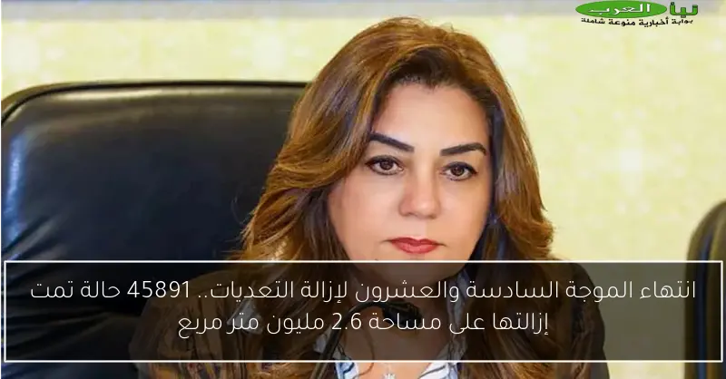 انتهاء الموجة السادسة والعشرون لإزالة التعديات.. 45891 حالة تمت إزالتها على مساحة 2.6 مليون متر مربع