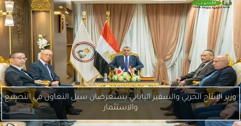 وزير الإنتاج الحربي والسفير الياباني يستعرضان سبل التعاون في التصنيع والاستثمار