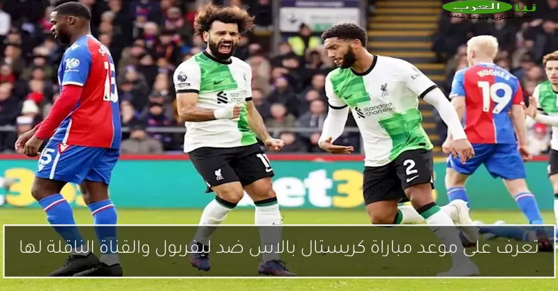 تعرف على موعد مباراة كريستال بالاس ضد ليفربول والقناة الناقلة لها