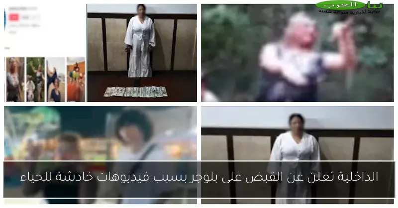 الداخلية تعلن عن القبض على بلوجر بسبب فيديوهات خادشة للحياء