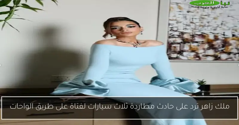 ملك زاهر ترد على حادث مطاردة ثلاث سيارات لفتاة على طريق الواحات