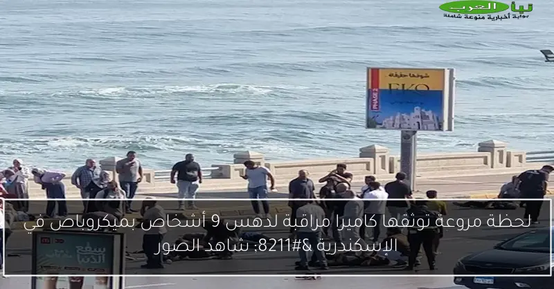 لحظة مروعة توثقها كاميرا مراقبة لدهس 9 أشخاص بميكروباص في الإسكندرية – شاهد الصور