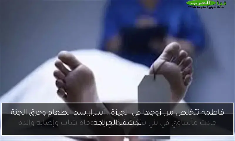 فاطمة تتخلص من زوجها في الجيزة.. أسرار سم الطعام وحرق الجثة تكشف الجريمة
