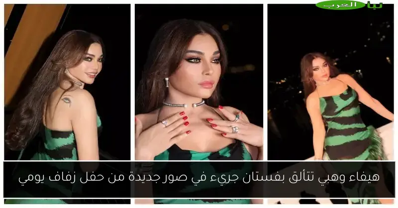 هيفاء وهبي تتألق بفستان جريء في صور جديدة من حفل زفاف يومي