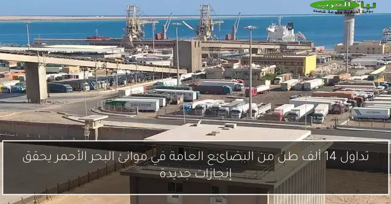 تداول 14 ألف طن من البضائع العامة في موانئ البحر الأحمر يحقق إنجازات جديدة