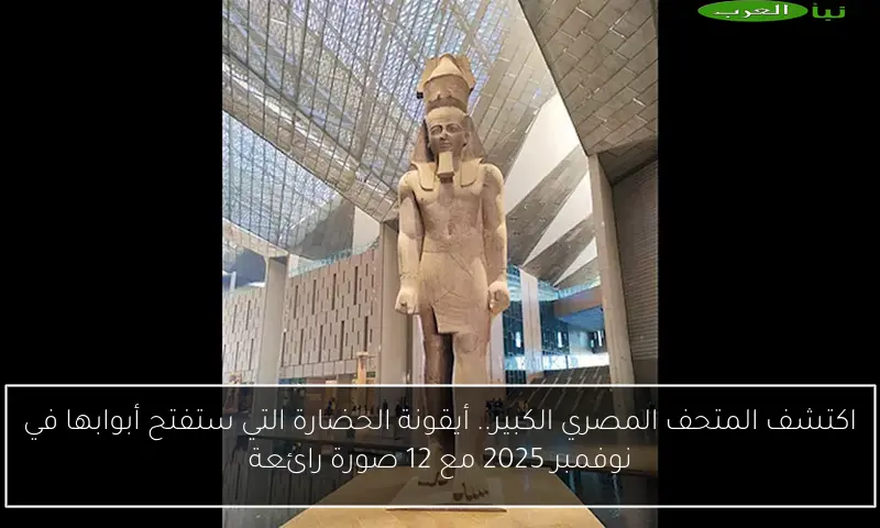 اكتشف المتحف المصري الكبير.. أيقونة الحضارة التي ستفتح أبوابها في نوفمبر 2025 مع 12 صورة رائعة