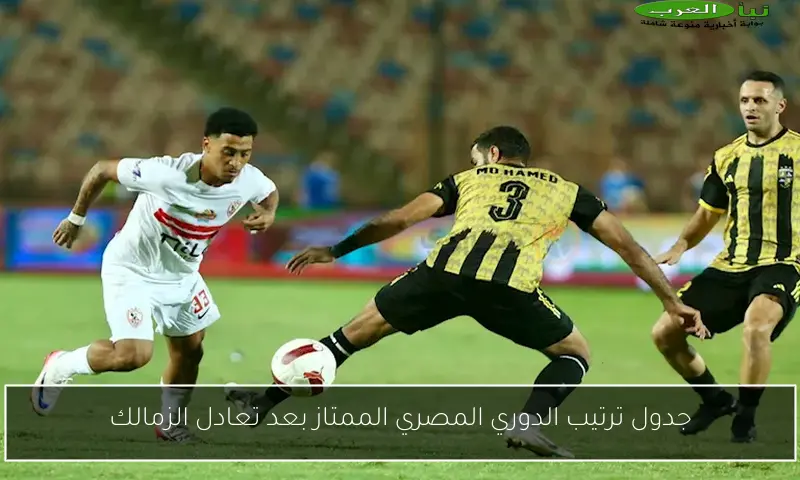 جدول ترتيب الدوري المصري الممتاز بعد تعادل الزمالك