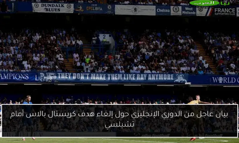 بيان عاجل من الدوري الإنجليزي حول إلغاء هدف كريستال بالاس أمام تشيلسي