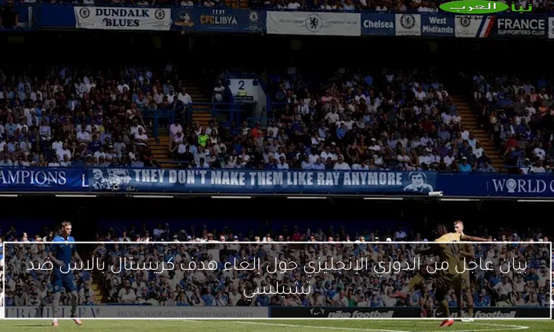 بيان عاجل من الدوري الإنجليزي حول إلغاء هدف كريستال بالاس ضد تشيلسي