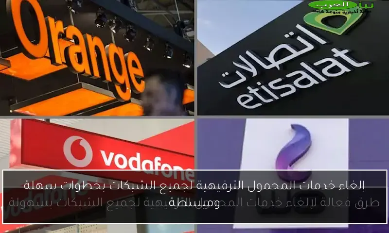 إلغاء خدمات المحمول الترفيهية لجميع الشبكات بخطوات سهلة ومبسطة