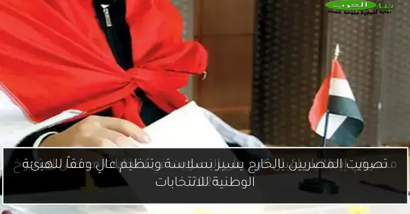 تصويت المصريين بالخارج يسير بسلاسة وتنظيم عالٍ وفقاً للهيئة الوطنية للانتخابات