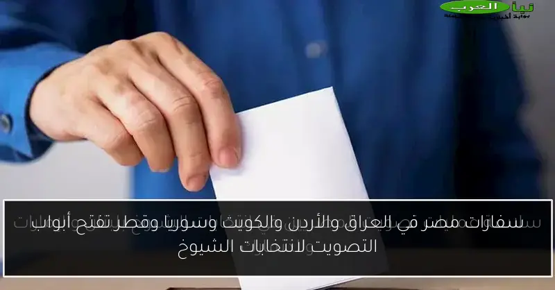 سفارات مصر في العراق والأردن والكويت وسوريا وقطر تفتح أبواب التصويت لانتخابات الشيوخ