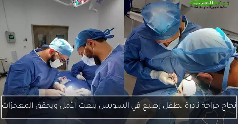 نجاح جراحة نادرة لطفل رضيع في السويس يبعث الأمل ويحقق المعجزات