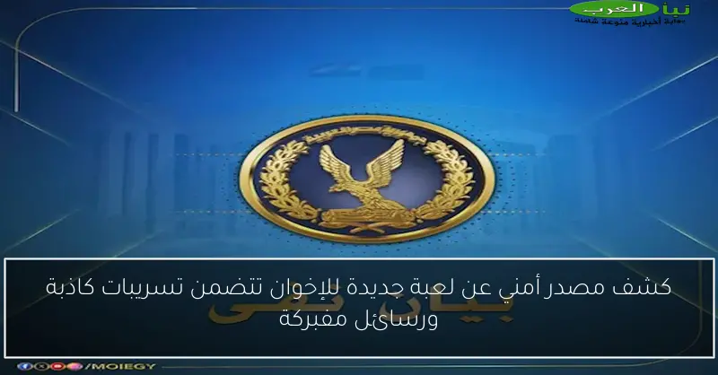 كشف مصدر أمني عن لعبة جديدة للإخوان تتضمن تسريبات كاذبة ورسائل مفبركة