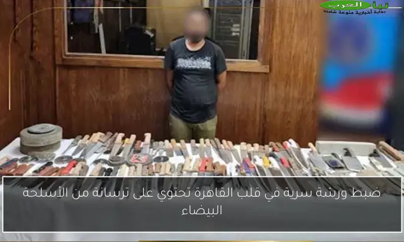 ضبط ورشة سرية في قلب القاهرة تحتوي على ترسانة من الأسلحة البيضاء