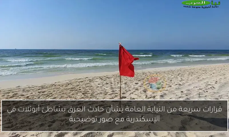 قرارات سريعة من النيابة العامة بشأن حادث الغرق بشاطئ أبوتلات في الإسكندرية مع صور توضيحية