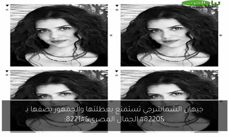 جيهان الشماشرجي تستمتع بعطلتها والجمهور يصفها بـ “الجمال المصري”