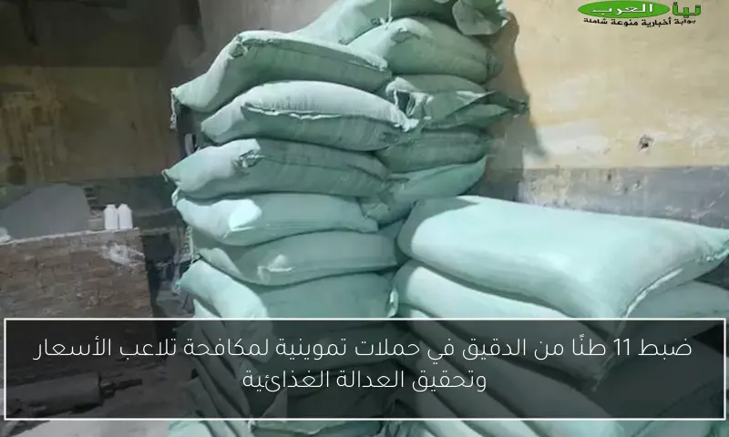 ضبط 11 طنًا من الدقيق في حملات تموينية لمكافحة تلاعب الأسعار وتحقيق العدالة الغذائية