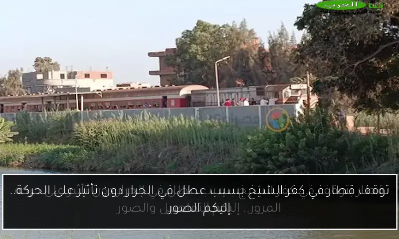 توقف قطار في كفر الشيخ بسبب عطل في الجرار دون تأثير على الحركة.. إليكم الصور
