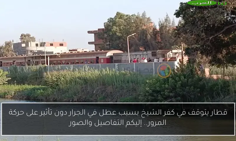 قطار يتوقف في كفر الشيخ بسبب عطل في الجرار دون تأثير على حركة المرور.. إليكم التفاصيل والصور