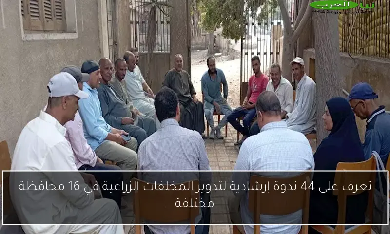 تعرف على 44 ندوة إرشادية لتدوير المخلفات الزراعية في 16 محافظة مختلفة