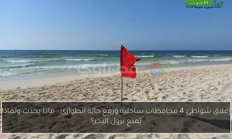 إغلاق شواطئ 4 محافظات ساحلية ورفع حالة الطوارئ.. ماذا يحدث ولماذا يُمنع نزول البحر؟