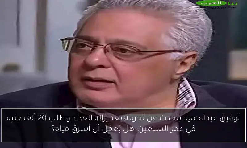 توفيق عبدالحميد يتحدث عن تجربته بعد إزالة العداد وطلب 20 ألف جنيه في عمر السبعين: هل يُعقل أن أسرق مياه؟