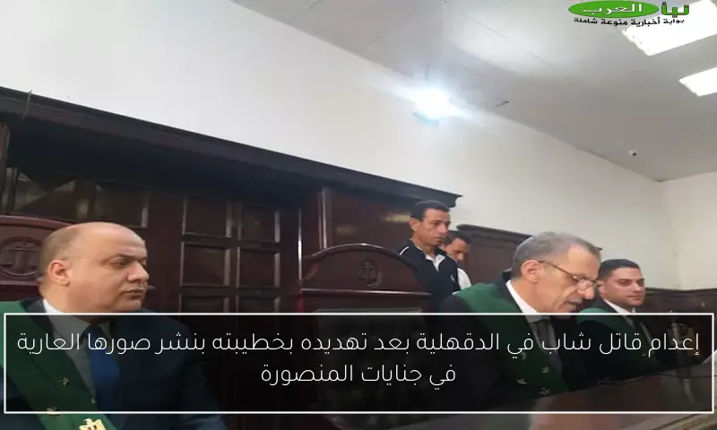 إعدام قاتل شاب في الدقهلية بعد تهديده بخطيبته بنشر صورها العارية في جنايات المنصورة