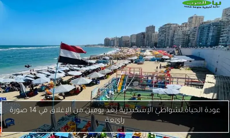عودة الحياة لشواطئ الإسكندرية بعد يومين من الإغلاق في 14 صورة رائعة