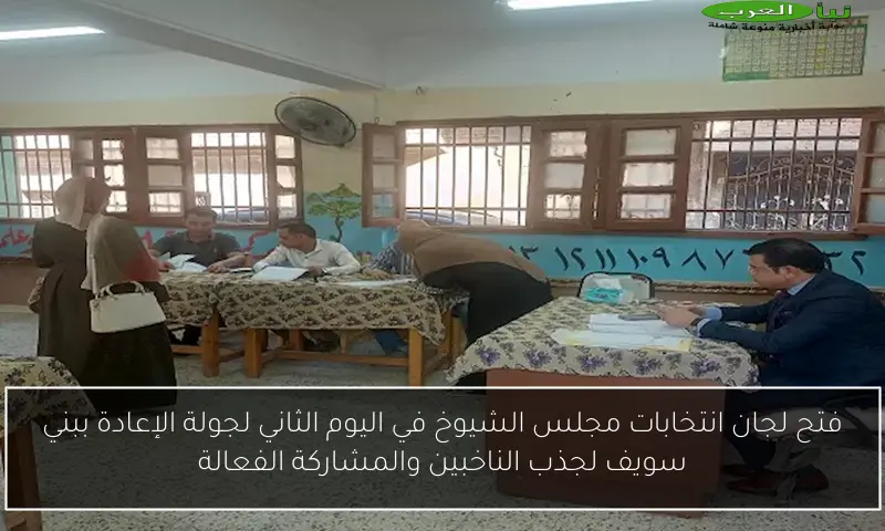 فتح لجان انتخابات مجلس الشيوخ في اليوم الثاني لجولة الإعادة ببني سويف لجذب الناخبين والمشاركة الفعالة