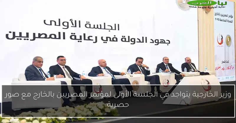 وزير الخارجية يتواجد في الجلسة الأولى لمؤتمر المصريين بالخارج مع صور حصرية