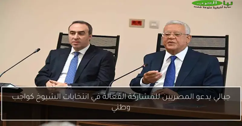 جبالي يدعو المصريين للمشاركة الفعالة في انتخابات الشيوخ كواجب وطني