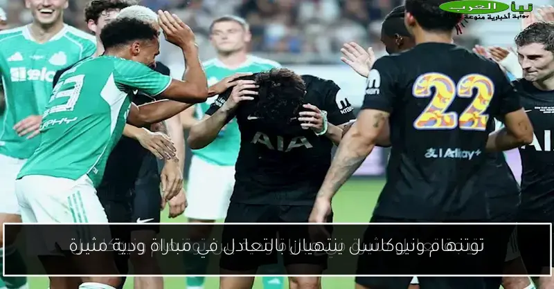 توتنهام ونيوكاسل ينتهيان بالتعادل في مباراة ودية مثيرة