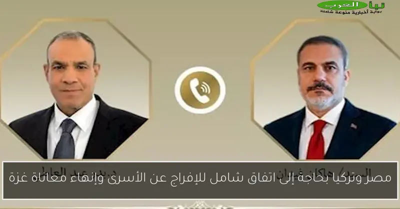 مصر وتركيا بحاجة إلى اتفاق شامل للإفراج عن الأسرى وإنهاء معاناة غزة