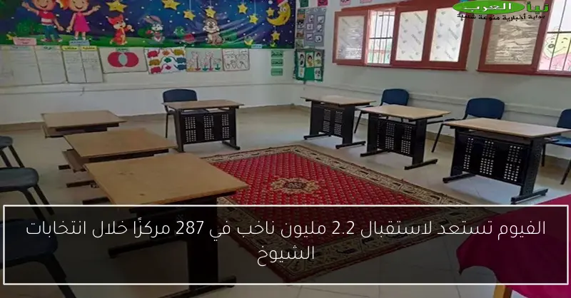 الفيوم تستعد لاستقبال 2.2 مليون ناخب في 287 مركزًا خلال انتخابات الشيوخ