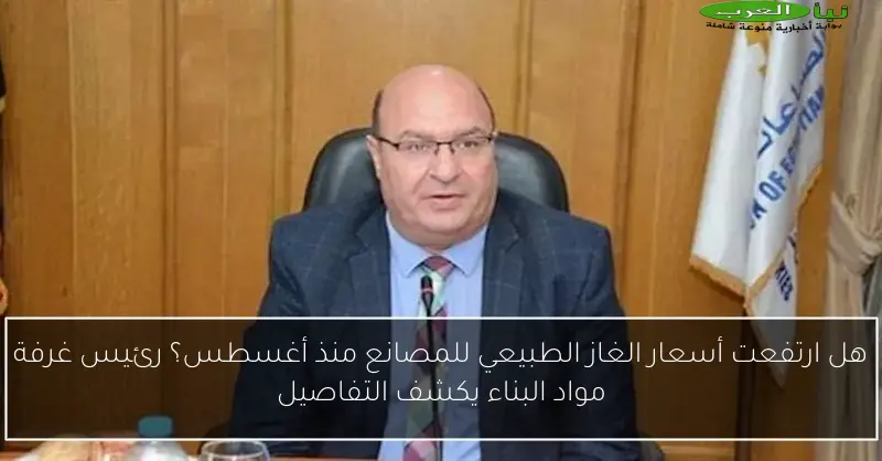 هل ارتفعت أسعار الغاز الطبيعي للمصانع منذ أغسطس؟ رئيس غرفة مواد البناء يكشف التفاصيل