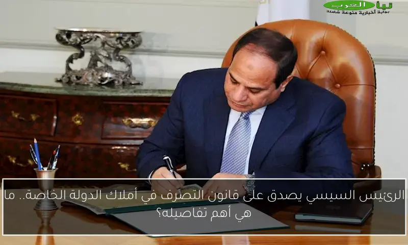 الرئيس السيسي يصدق على قانون التصرف في أملاك الدولة الخاصة.. ما هي أهم تفاصيله؟