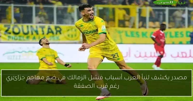 مصدر يكشف لنبأ العرب أسباب فشل الزمالك في ضم مهاجم جزائري رغم قرب الصفقة